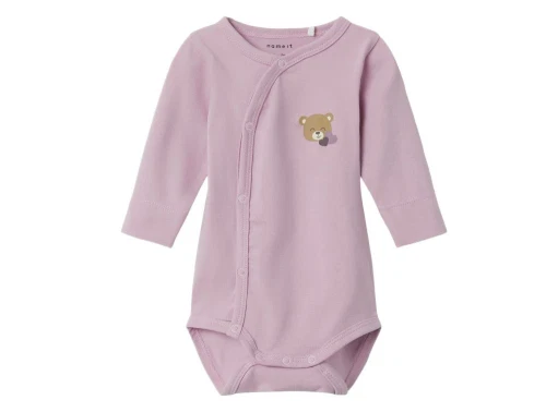 Name It body wrap mauve mist med bamse